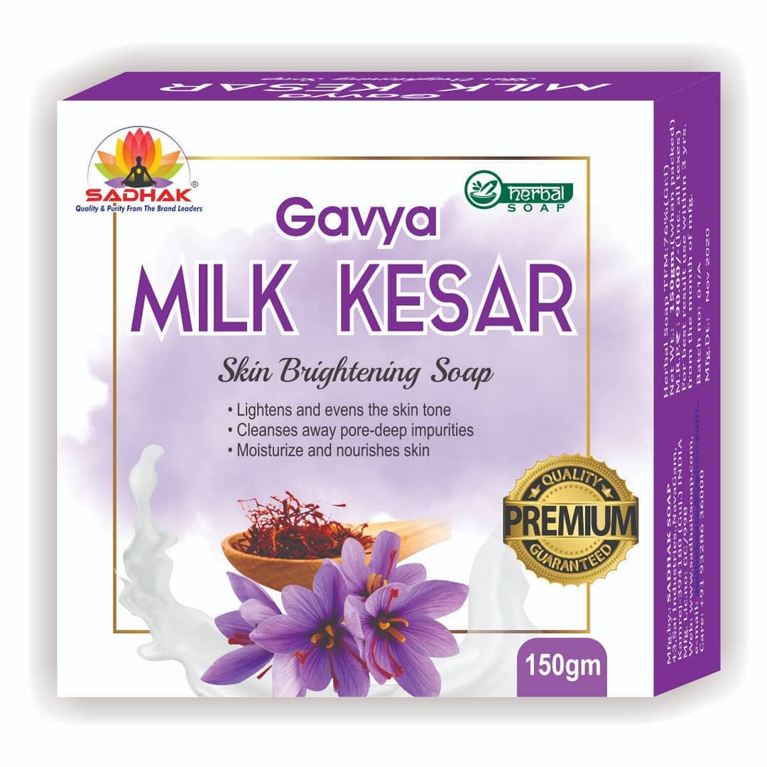 GavyaMilkKesar Gavya Milk Kesar Soap 150gm - Image 1