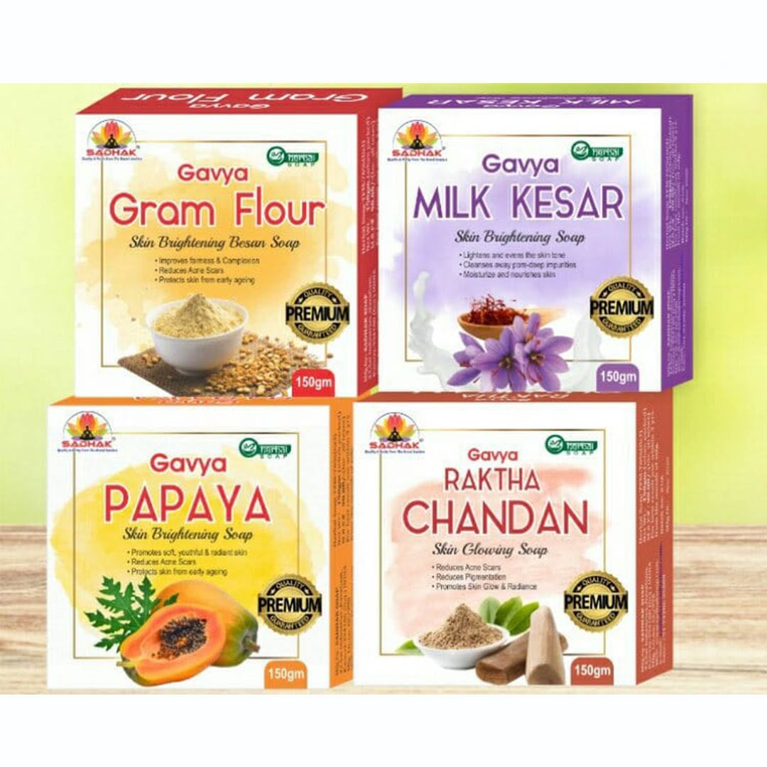 Gavya Soaps – Combo Gavya Gram Flour Herbal Soap 150gm - Image 2