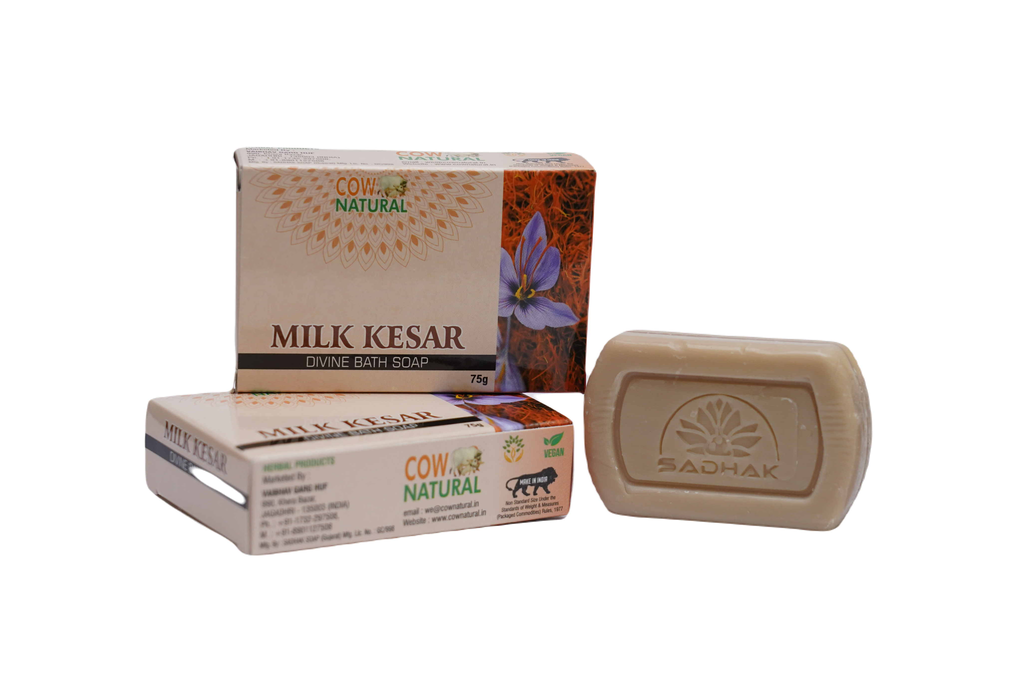 MilkKesar CowNatural Milk Kesar Soap - Image 1