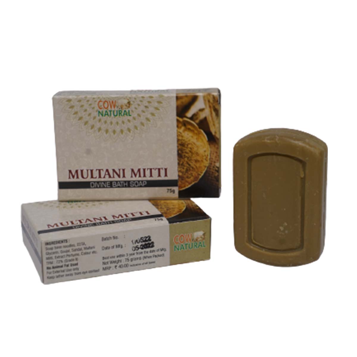 CowNatural Multani Mitti Soap CowNatural Multani Mitti Soap - Image 1